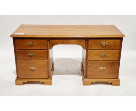 Pair of cherrywood bedside cabinets&nbsp;by Younger Furniture, each with a single drawer over an open shelf, 53cm high x 46cm
