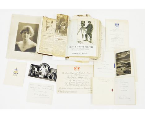 Scrap album being a personal collection of a Mary Ireland, the inner page containing the inscription ' Interesting people I h