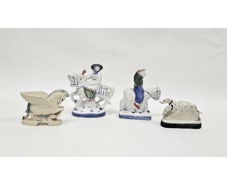 Rye Pottery group of the Monk's Hounds, The Wife of Bath and the Friar from the Canterbury Tales series and&nbsp;a Wade potte
