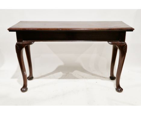 Mahogany buffet table&nbsp;in the George III Irish manner, the rectangular top with thumbmould edge, on four cabriole legs wi