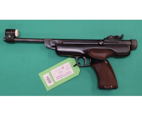 A Diana Model Six .177 cal air pistol, in overall excellent condition, with hard carry case, as a post 1939 air weapon the re