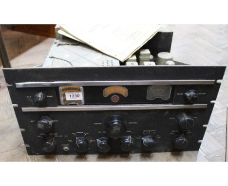 An R.C.A. General Purpose Communications Receiver (model A R-88D) with manual dated November 1943 plus another bespoke valve 