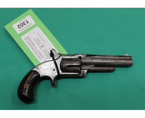 A Smith &amp; Wesson model No.1 1/2 second issue .32 R/F cal revolver, c1870