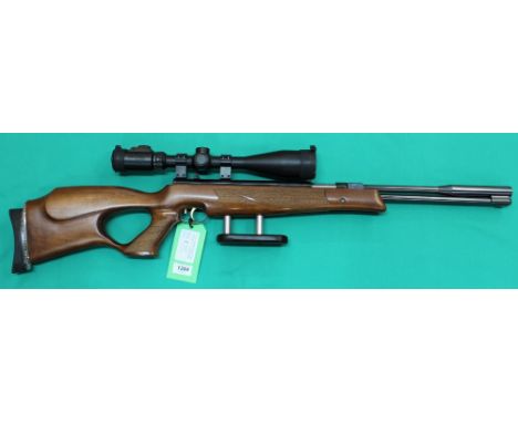 A Weihrauch H.W. 97K .177 cal air rifle, in overall excellent condition, this fine example has thumb hole stock, adjustable b