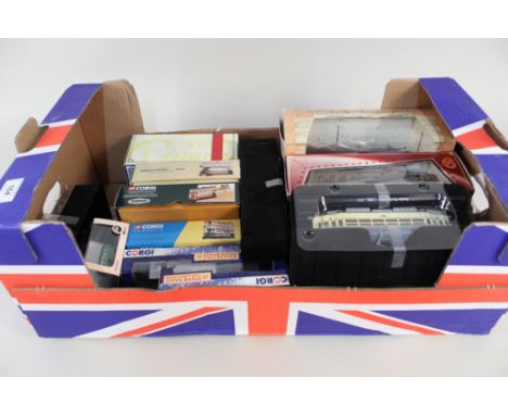 Boxed Corgi, German and other trams