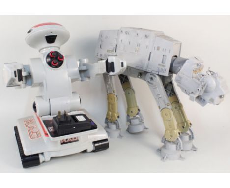 A boxed R.A.D. radio controlled robot plus an unboxed Star Wars At-At