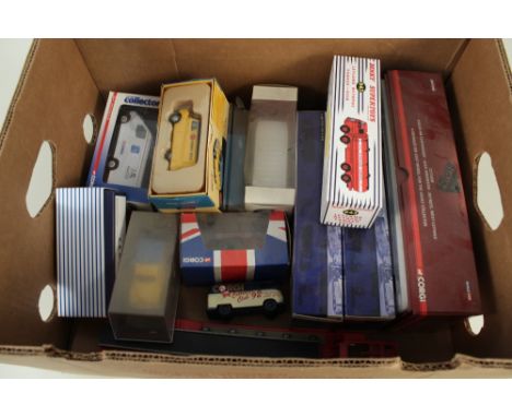 Boxed and unboxed Corgi models including commercial models and two Atlas Dinky models