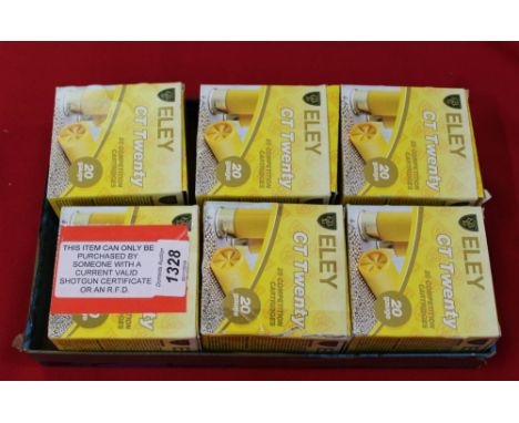 One hundred and fifty 20 bore (8 shot) fibre wads cartridges by Eley, this item can only be purchased by someone with a curre