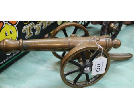 A good quality brass model cannon