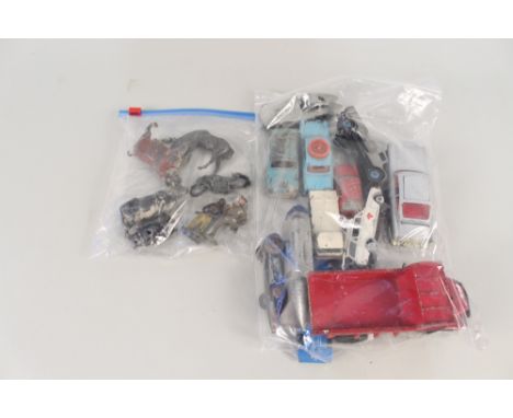 Unboxed models, Dinky, Matchbox, Corgi etc plus lead animals and figures