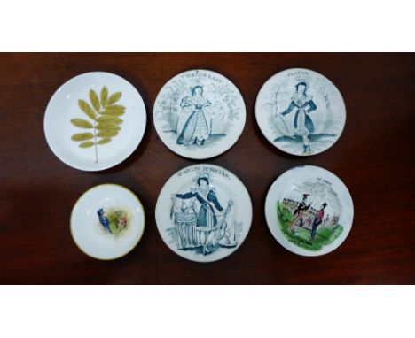 A collection of pin dishes to include a Royal Worcester dish, an English bone china Leaves pattern dish, designed by Colin Ha