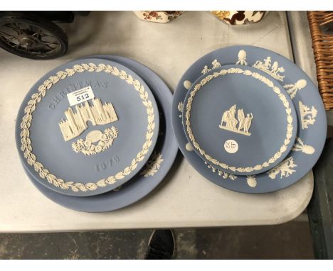 FOUR WEDGEWOOD JASPERWARE PLAQUES 