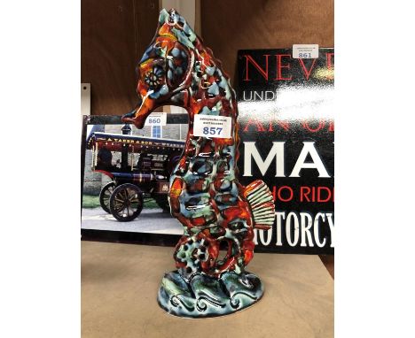 AN ANITA HARRIS MODEL SEA HORSE, HAND PAINTED AND SIGNED TO THE BASE 