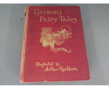 Grimms Fairy Tales illustrated by Arthur Rackham First Edition Constable and Company London 1909, red cloth pictorial decorat