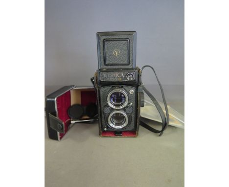 A Yashica MAT 124G twin-lens reflex camera with original case, strap and instruction booklet
Condition report: Very good, len