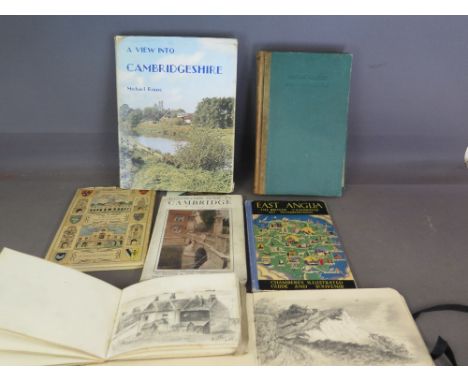 Two Victorian sketch books and Cambridgeshire/East Anglia  reference books