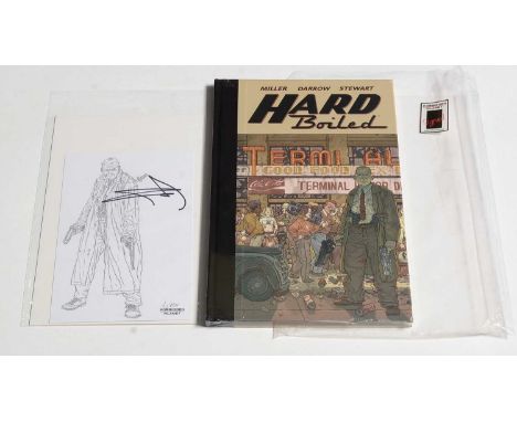 A Forbidden Plant print, depicting Nixon the principal character in the comic series Hard Boiled, signed by Frank Miller and 