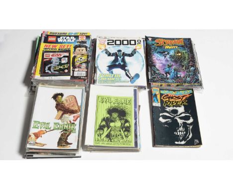 Evil Ernie Returns, Ashcan (2001) first print, by Chaos Comics; together with other Evil Ernie comics; and British and Americ
