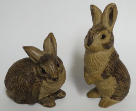 POOLE POTTERY 2 RABBITS 