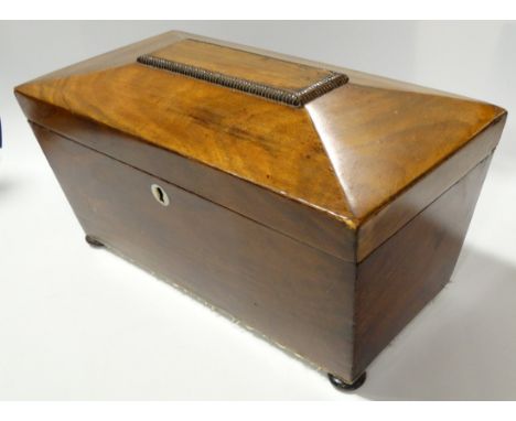 VICTORIAN MAHOG SARCOPHAGUS CADDY 