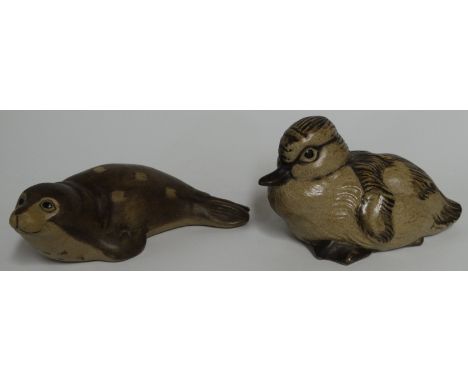 POOLE POTTERY SEAL & DUCKLING 