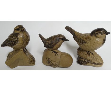 POOLE POTTERY 3 BIRDS TO LOGS 