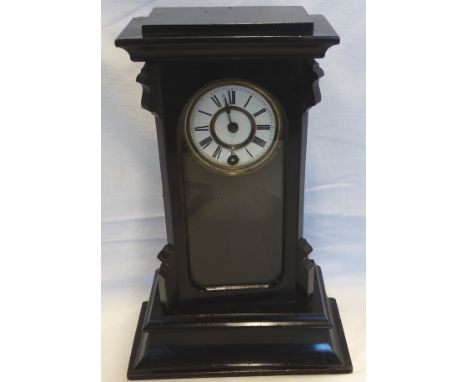 EDWARDIAN EBONISED MANTEL CLOCK 