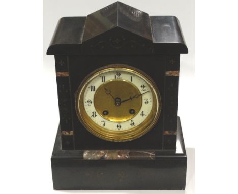 VICTORIAN SLATE MANTEL CLOCK 