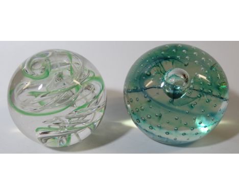 CAITHNESS SPINAWAY PAPERWEIGHT + 1 SWIRL GLASS ONE 