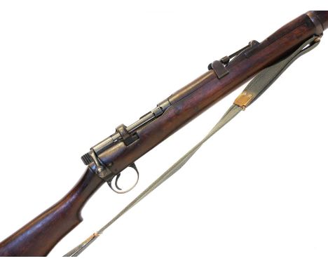 Lee Enfield SMLE .410 bolt action shotgun, serial number 9959, 25inch barrel fitted with a tangent rear sight, previously a .