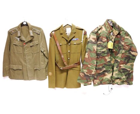British Army Dress no.2 uniform jacket, named Gardner no. 24773219, with Blues and Royals and paratrooper patches, fitted wit
