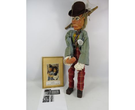 Vintage handmade German Puppet used in the Punkchen Theater presented by a International Ralph Scahade.