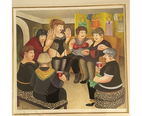 Beryl Cook Signed Lithograph Limited Edition Number 103/650 Published 1999   'Party Girls'   Measures     20 x 22  Unframed. 