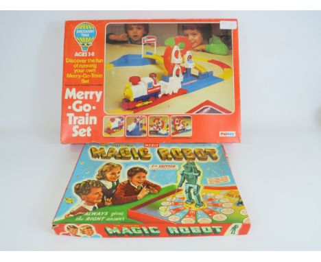 Palitoy Merry go trainset and the amazing magic robot vintage game.