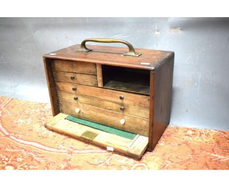 Engineers tool box with handle, front cover etch. Well made item which measures approx 11 inches tall. See photos.   S2