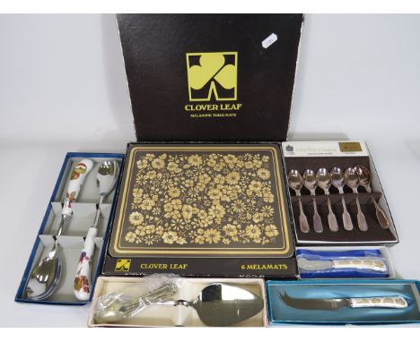 Selection of Brightware, Melamime mats Royal Worcester Boxed Salad servers . See photos. 