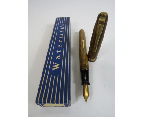 Vintage Watermans 503 fountain pen 14k gold nib and original box.
