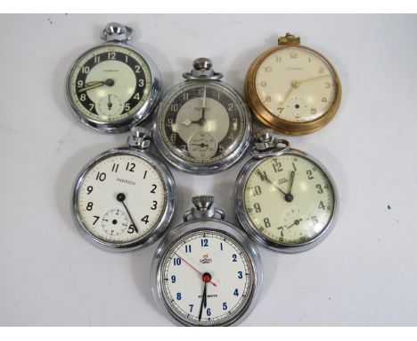 Gents Vintage Pocket Watches Hand-wind Inc. SMITHS, Ingersoll Etc. x 6      406384