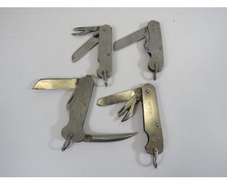 4 Military issue jack British army penknives 1940s/50s.