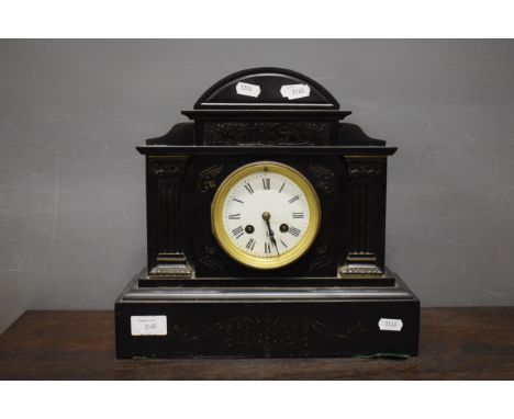 Slate Mantle clock in untested condition.  See photos.  S2