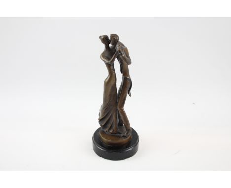 Ornament / Figurine /Sculpture Inc. Bronze Couple Dancing By Bernard Kim 23cm 561381