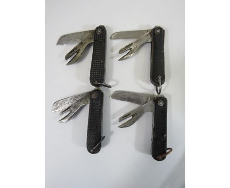 4 1940s Military issue British army jack penknives.