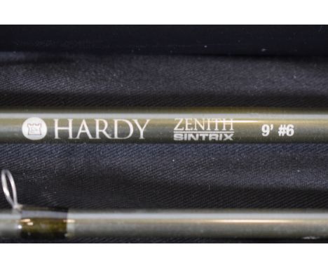 Hardy Zenith Sintrix four piece 9ft Fly Rod with hard carry case. 