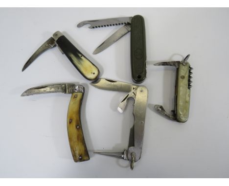 5 Vintage penknives some with multi tools, 2 have got broken blades see pics.