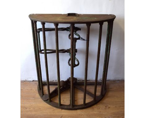 Large Cast Iron Turnstyle believed to be from Doncaster Racecourse, Slight damage to top. H:42 x W:41 x D:22 Inches.   THIS I