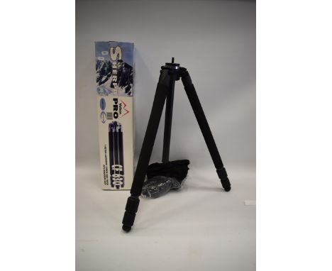 Sherpa pro Carbon Fibre Three section tripod +C1356:C1357with magnesium body Boxed.  See photo
