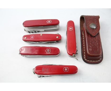 5 x Vintage Swiss Army KNIVES 485206
