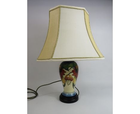 Anna Lily Moorcroft Table lamp with shade, 40cm from base to top of light fitting.