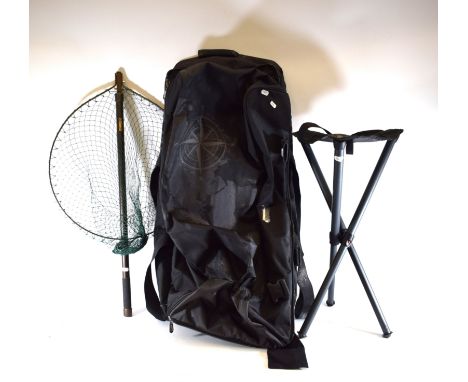 Folding Telescopic Trout Net, High Quality General Tackle Bag plus a Folding Tripod Fishing stool