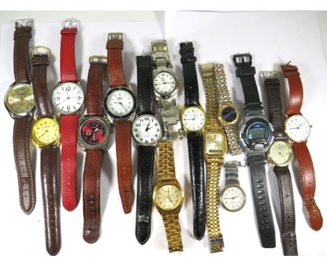 Fifteen quartz watches, casio, Citron etc. all will need batteries to run. 